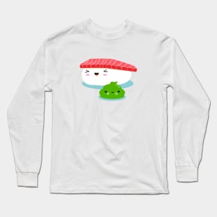 Best Friends Kawaii Sushi Nigiri Illustration for Kids Long Sleeve T-Shirt